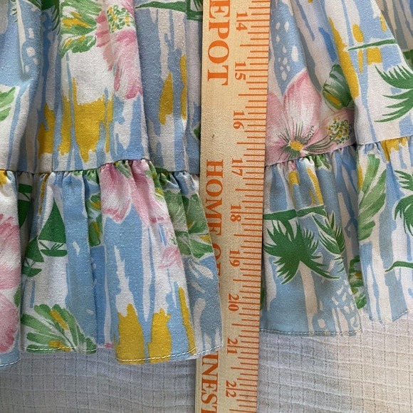 St James Carousel Collection Vtg Girls Dress 4 Tie Back Short Sleeveless Bright - Picture 5 of 8